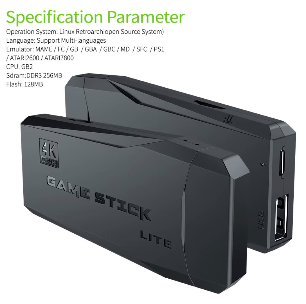 🎮 Game Stick Lite 2.4G — La console rétro ultime pour jouer à deux