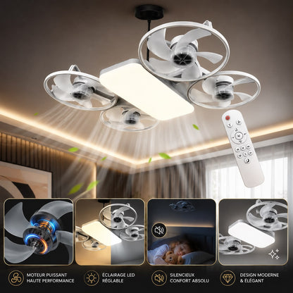 Ventilateur De Plafond Avec Éclairage LED Intégré