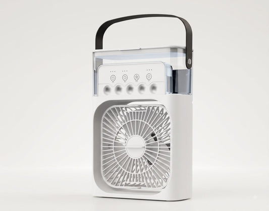 Ventilateur Brumisateur Portable 3-en-1 – Fraîcheur Instantanée Partout